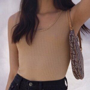 reformation shani tank top buff nude size extra small